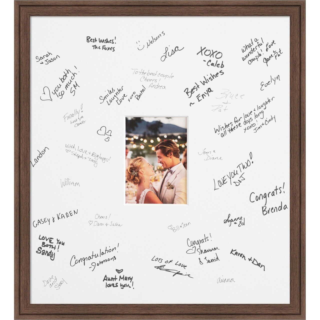 Florence Signature Mat Picture Frame, Photo Frame Wedding Guest Book Alternative, Autograph Picture Mat for Signature Board, Wedding Celebrations Graduations Support Encouragement or Retirement